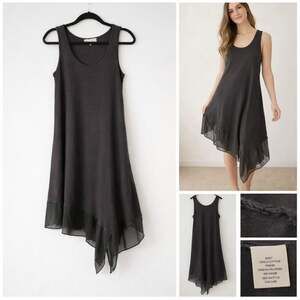 Philosophy Republic Clothing Charcoal Grey Cotton Dress Size M